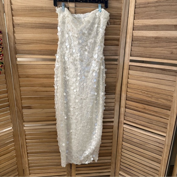 New Arrivals Phoenix Strapless inI ANÉMONES BLANCHES Dress size M - Picture 4 of 9